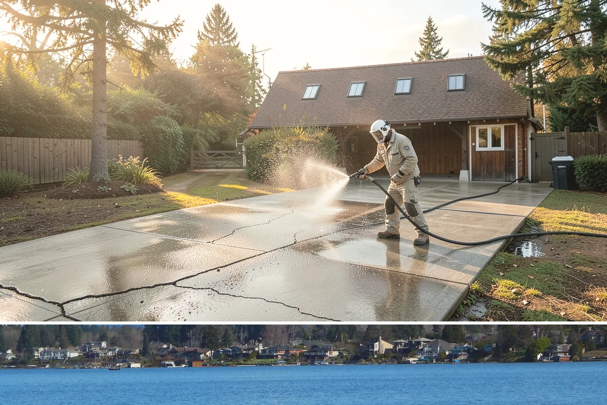 Roof Lichen Removal in Lake Stevens, Snohomish County, WA - Treat lichen during dry summer weather so extended dwell treatments are not diluted by rain.