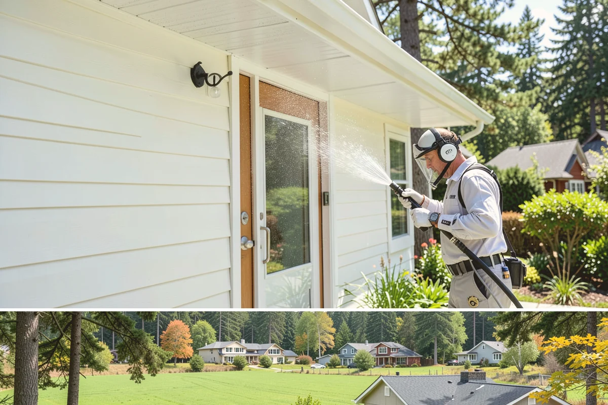 Roof Lichen Removal in Lyman, Skagit County, WA - Treat lichen during dry summer weather so extended dwell treatments are not diluted by rain.