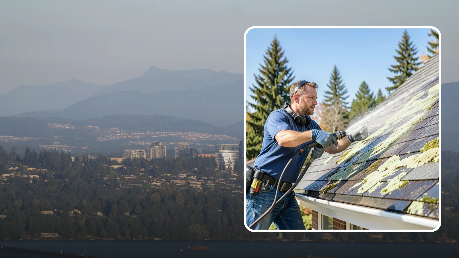 Roof Lichen Removal in Medina, King County, WA - Careful lichen removal that lifts stubborn, root-like growth from Washington roofs without tearing up the surface.