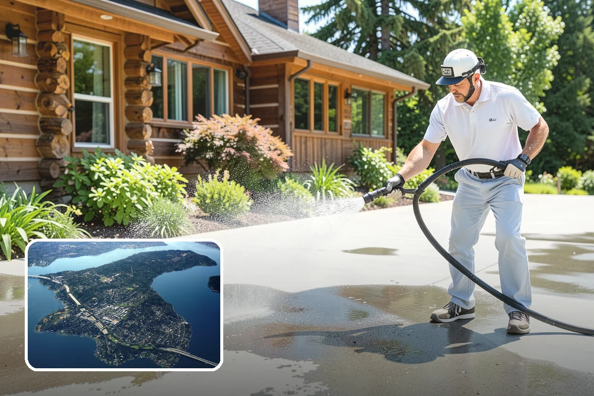 Roof Lichen Removal in Mercer Island, King County, WA - Removes deeply anchored lichen that resists ordinary washing