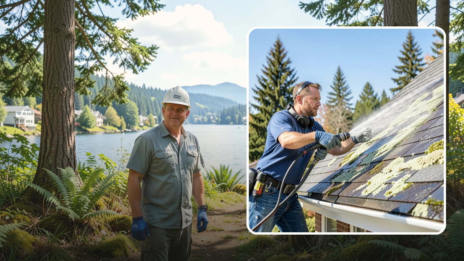 Roof Lichen Removal in Milton, King County, WA - Careful lichen removal that lifts stubborn, root-like growth from Washington roofs without tearing up the surface.