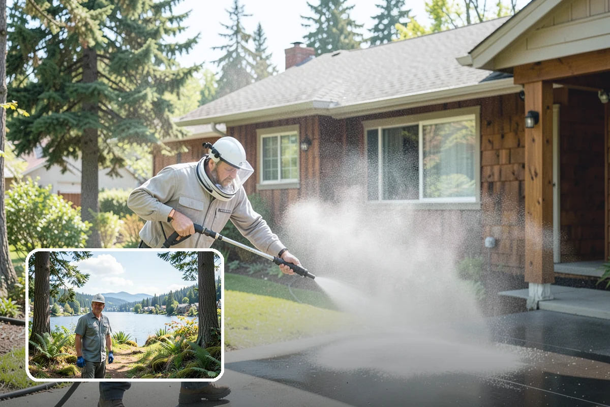 Roof Lichen Removal in Milton, King County, WA - Removes deeply anchored lichen that resists ordinary washing