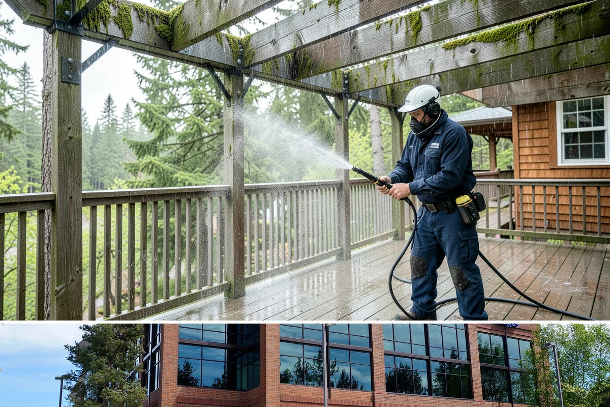 Roof Lichen Removal in Mountlake Terrace, Snohomish County, WA - Treat lichen during dry summer weather so extended dwell treatments are not diluted by rain.