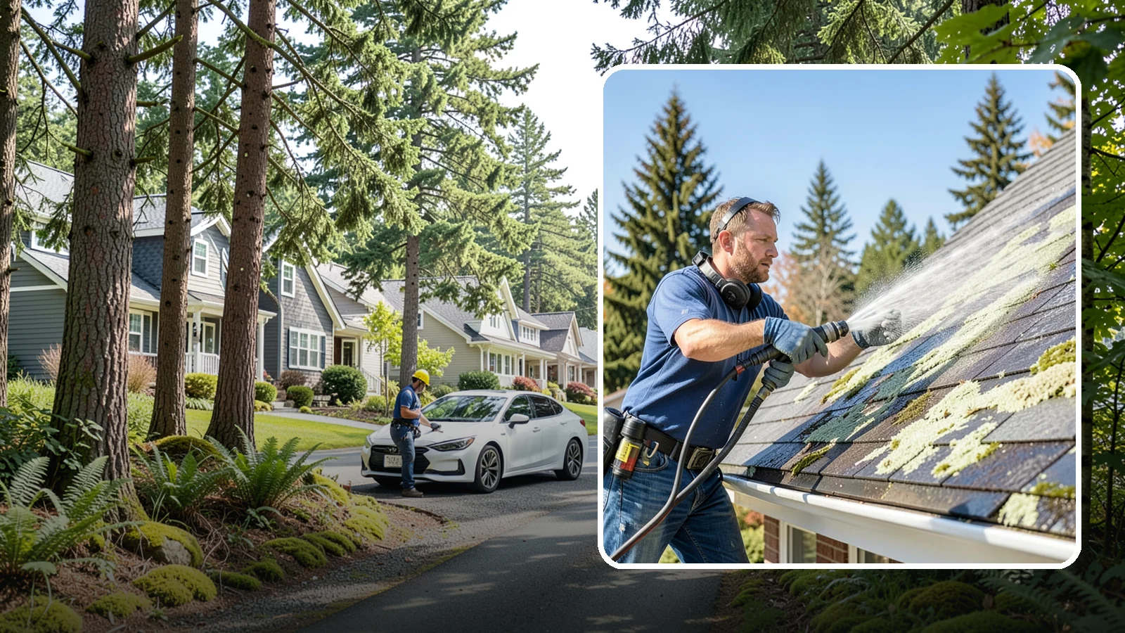 Roof Lichen Removal in Normandy Park, King County, WA - Careful lichen removal that lifts stubborn, root-like growth from Washington roofs without tearing up the surface.