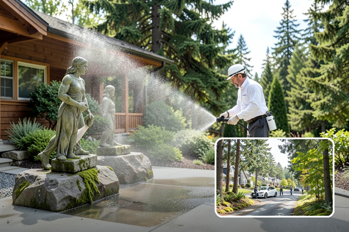 Roof Lichen Removal in Normandy Park, King County, WA - Removes deeply anchored lichen that resists ordinary washing