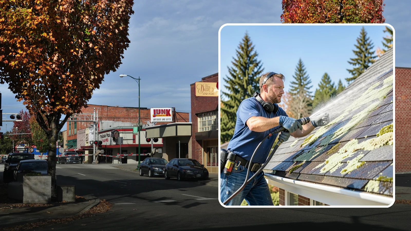 Roof Lichen Removal in Puyallup, Pierce County, WA - Careful lichen removal that lifts stubborn, root-like growth from Washington roofs without tearing up the surface.