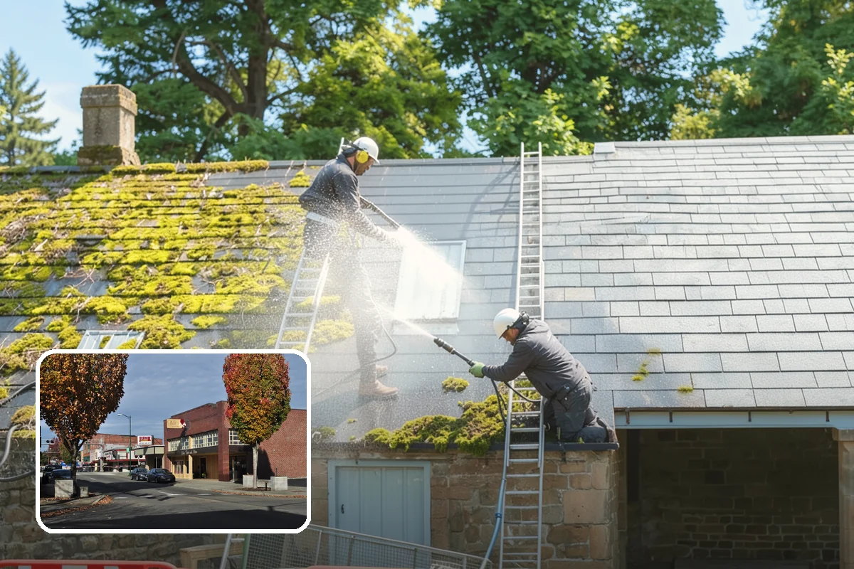 Roof Lichen Removal in Puyallup, Pierce County, WA - Removes deeply anchored lichen that resists ordinary washing