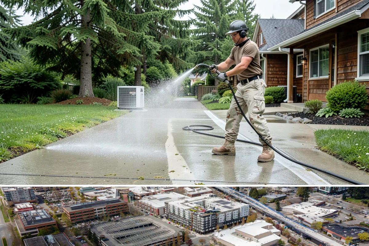 Roof Lichen Removal in Redmond, King County, WA - Treat lichen during dry summer weather so extended dwell treatments are not diluted by rain.