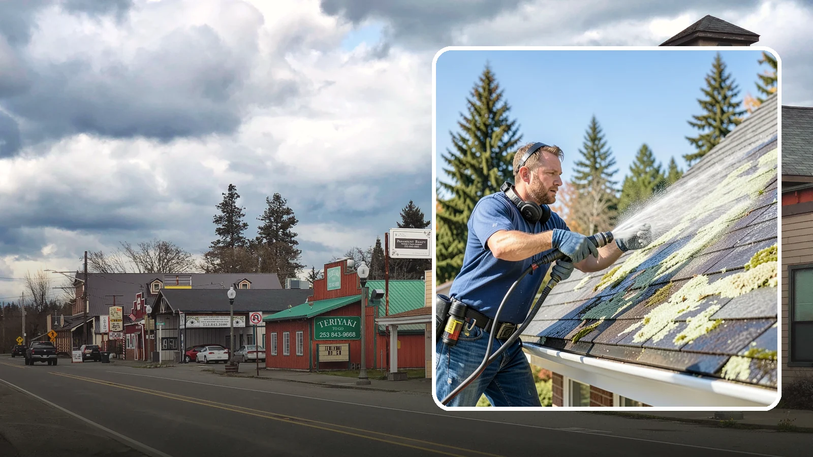 Roof Lichen Removal in Roy, Pierce County, WA - Careful lichen removal that lifts stubborn, root-like growth from Washington roofs without tearing up the surface.