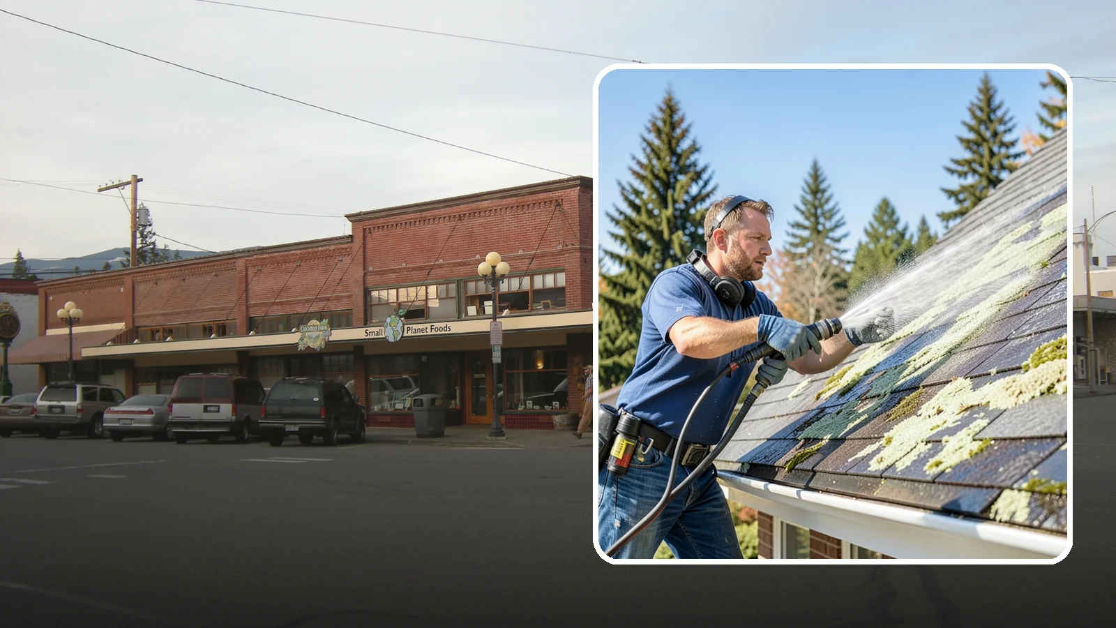 Roof Lichen Removal in Sedro-Woolley, Skagit County, WA - Careful lichen removal that lifts stubborn, root-like growth from Washington roofs without tearing up the surface.