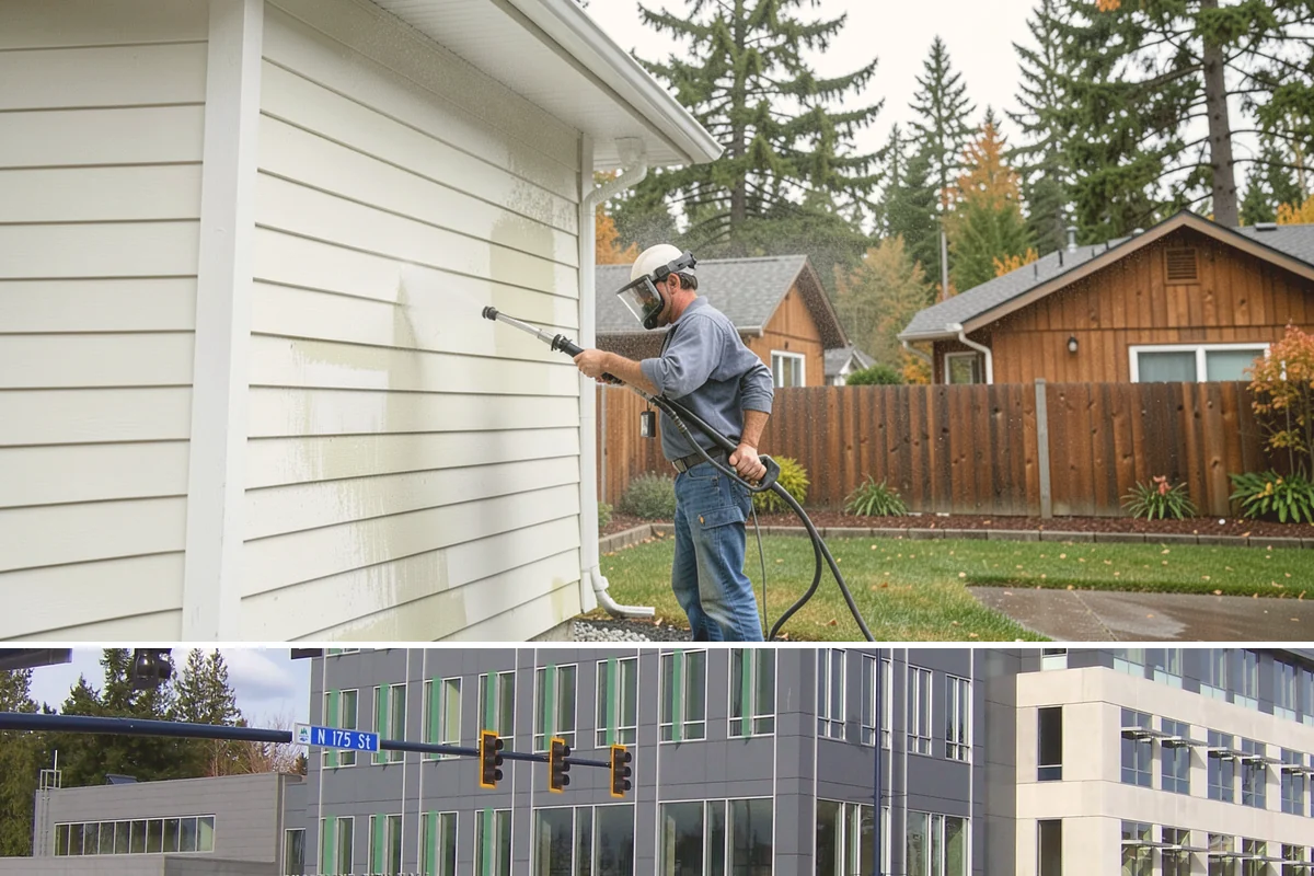 Roof Lichen Removal in Shoreline, King County, WA - Treat lichen during dry summer weather so extended dwell treatments are not diluted by rain.