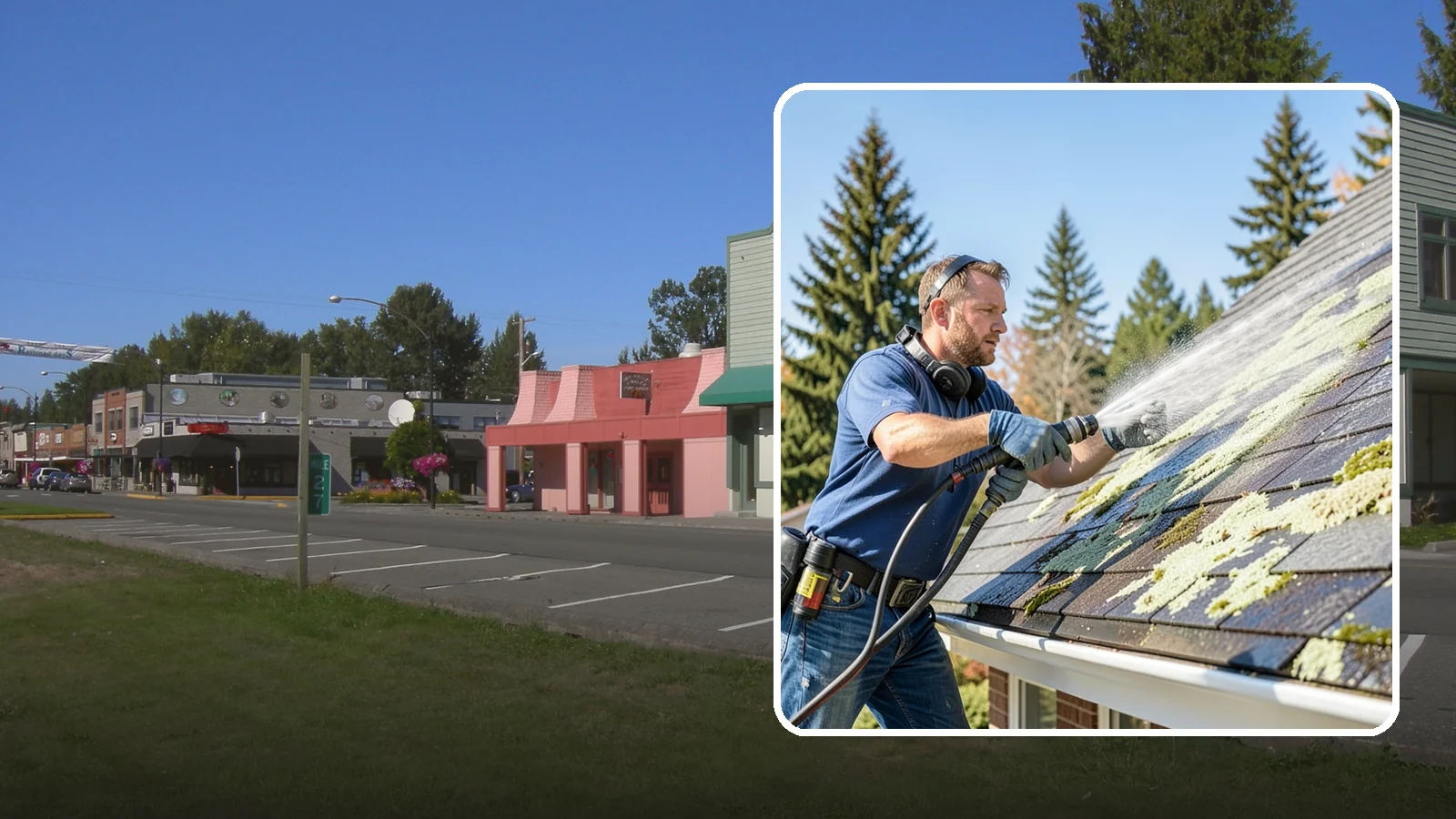 Roof Lichen Removal in Snoqualmie, King County, WA - Careful lichen removal that lifts stubborn, root-like growth from Washington roofs without tearing up the surface.