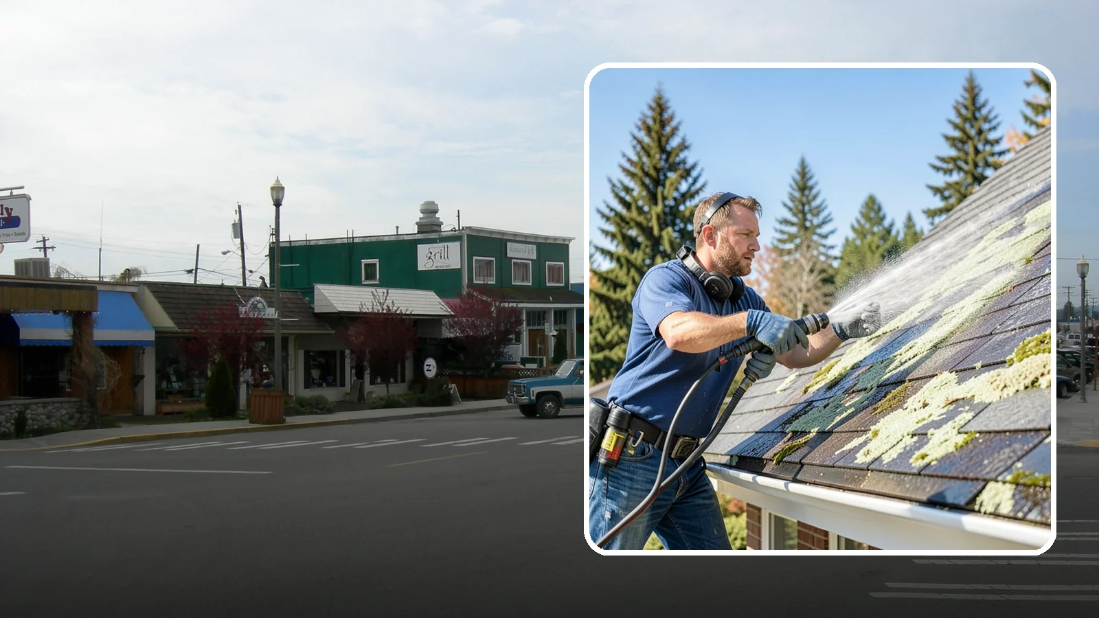 Roof Lichen Removal in Stanwood, Snohomish County, WA - Careful lichen removal that lifts stubborn, root-like growth from Washington roofs without tearing up the surface.
