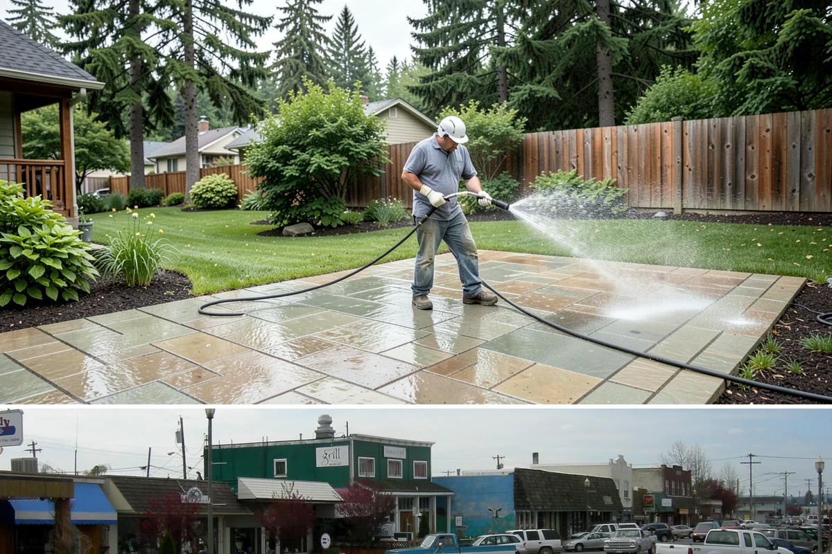 Roof Lichen Removal in Stanwood, Snohomish County, WA - Treat lichen during dry summer weather so extended dwell treatments are not diluted by rain.