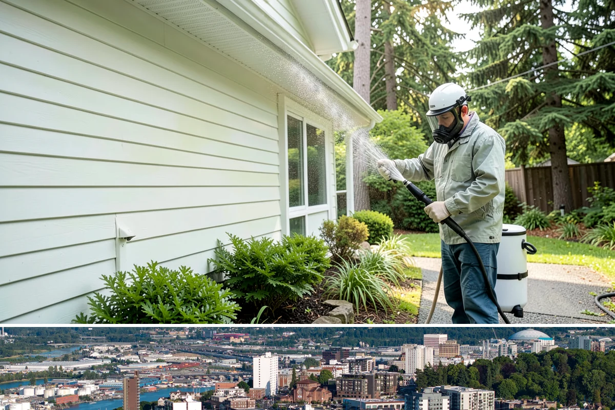 Roof Lichen Removal in Tacoma, Pierce County, WA - Treat lichen during dry summer weather so extended dwell treatments are not diluted by rain.
