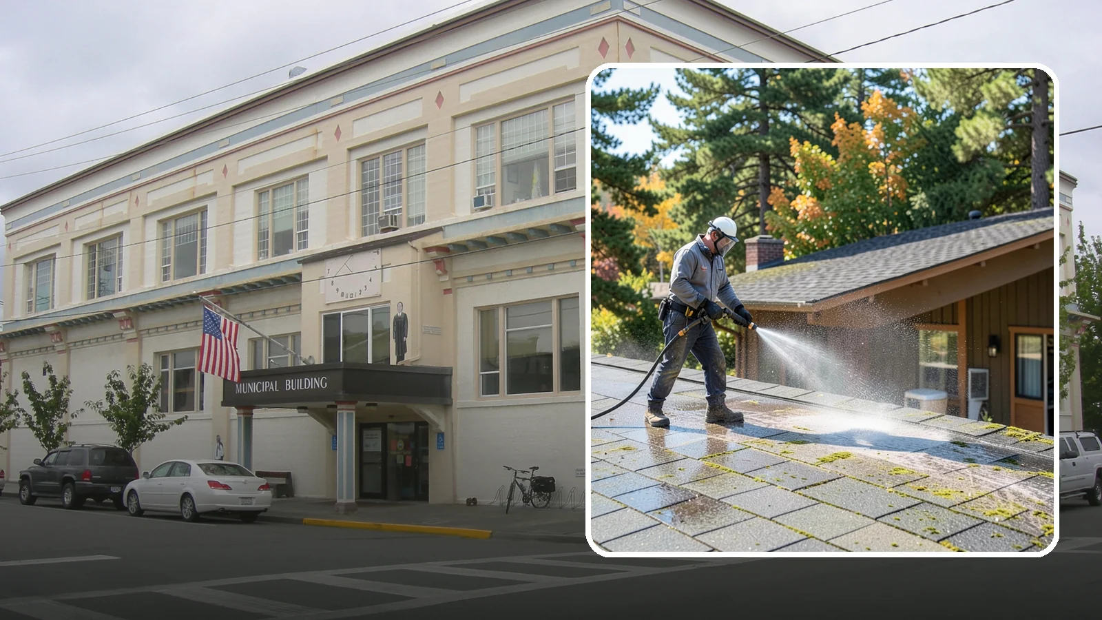 Roof Maintenance Cleaning in Anacortes, Skagit County, WA - A recurring roof maintenance cleaning that keeps moss, algae, and debris in check across Washington's long wet season.