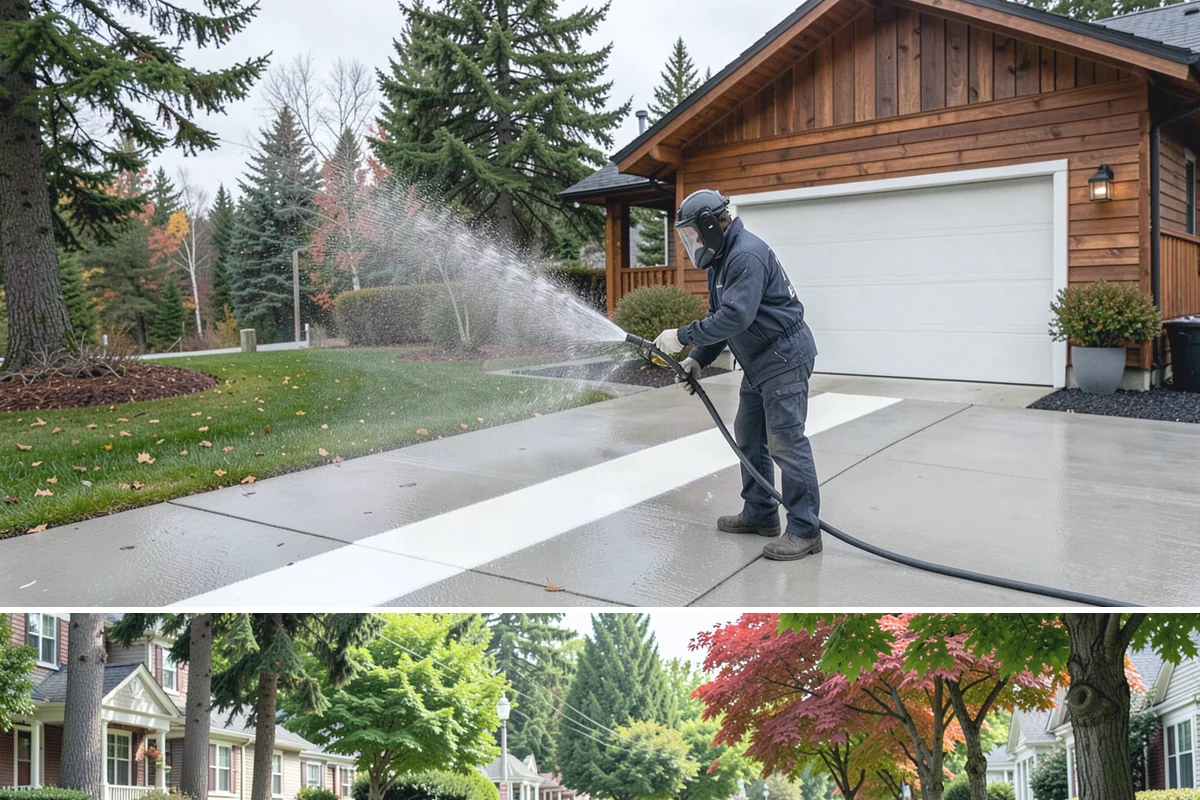 Roof Maintenance Cleaning in Beaux Arts Village, King County, WA - Twice-yearly visits in spring and fall keep the roof ahead of the region's relentless growth cycle.