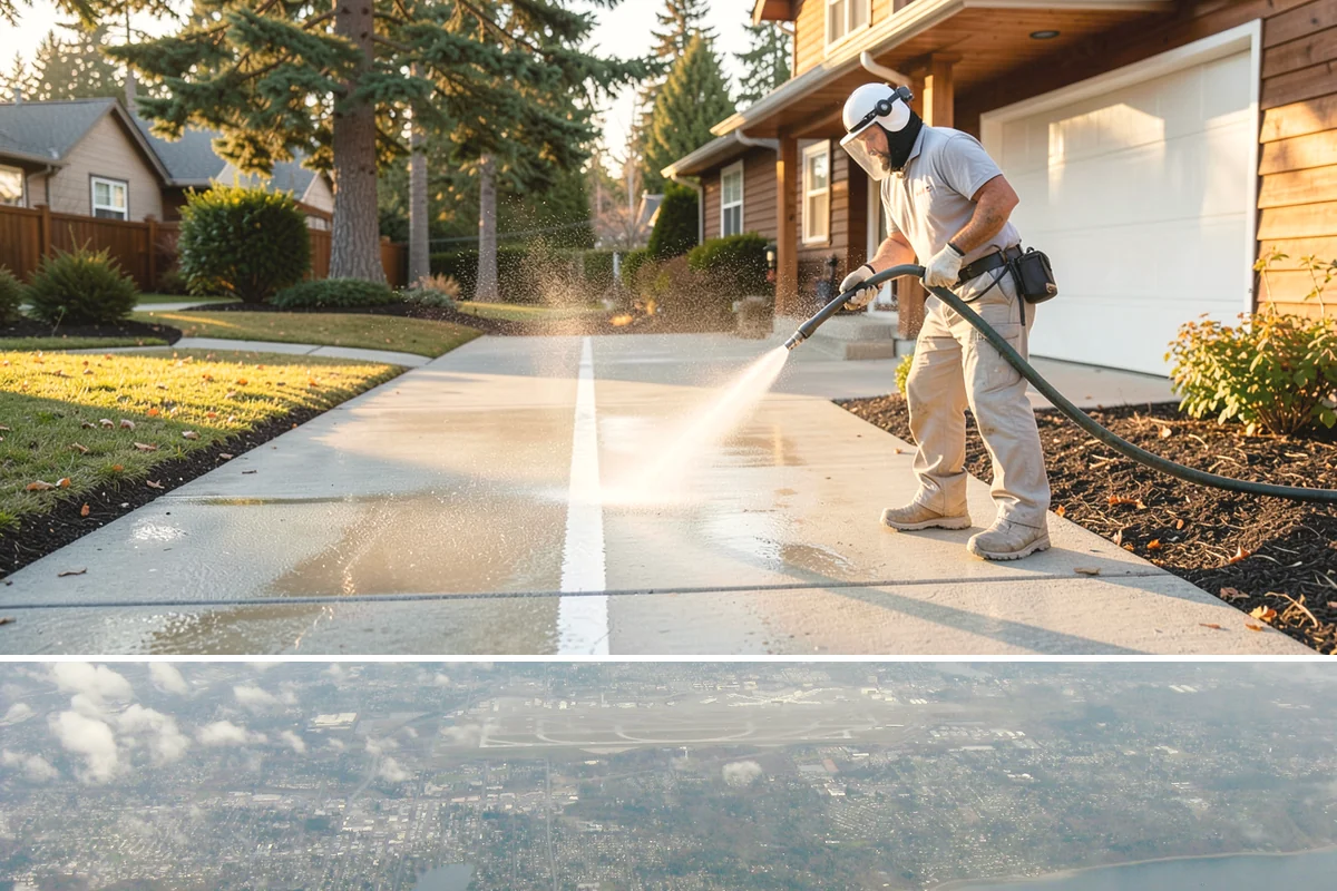 Roof Maintenance Cleaning in Burien, King County, WA - Twice-yearly visits in spring and fall keep the roof ahead of the region's relentless growth cycle.