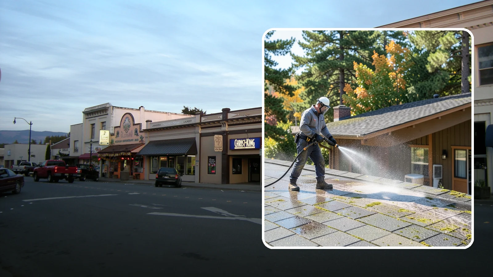 Roof Maintenance Cleaning in Burlington, Skagit County, WA - A recurring roof maintenance cleaning that keeps moss, algae, and debris in check across Washington's long wet season.