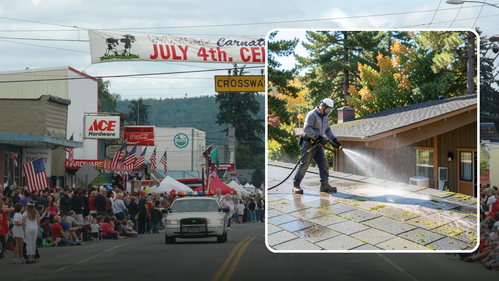 Roof Maintenance Cleaning in Carnation, King County, WA - A recurring roof maintenance cleaning that keeps moss, algae, and debris in check across Washington's long wet season.
