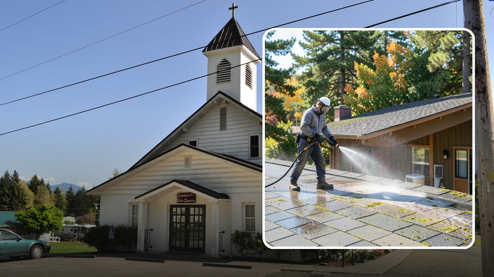 Roof Maintenance Cleaning in Concrete, Skagit County, WA - A recurring roof maintenance cleaning that keeps moss, algae, and debris in check across Washington's long wet season.