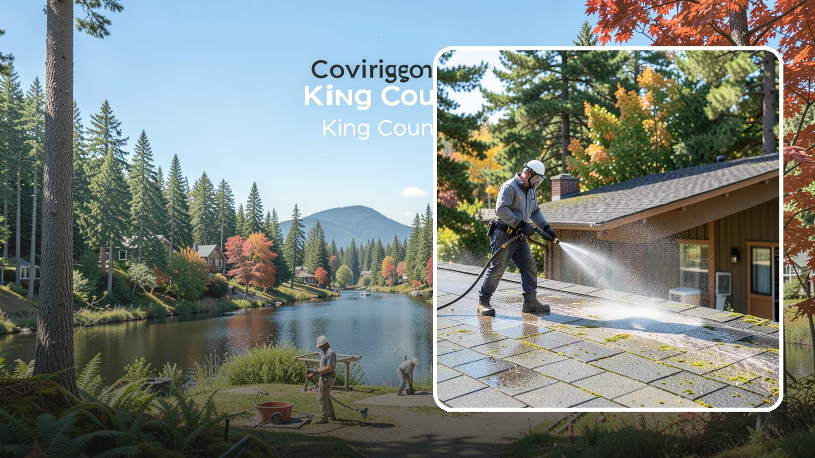 Roof Maintenance Cleaning in Covington, King County, WA - A recurring roof maintenance cleaning that keeps moss, algae, and debris in check across Washington's long wet season.