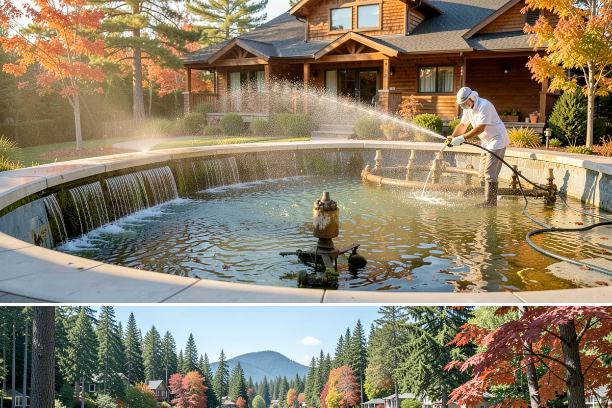 Roof Maintenance Cleaning in Covington, King County, WA - Twice-yearly visits in spring and fall keep the roof ahead of the region's relentless growth cycle.