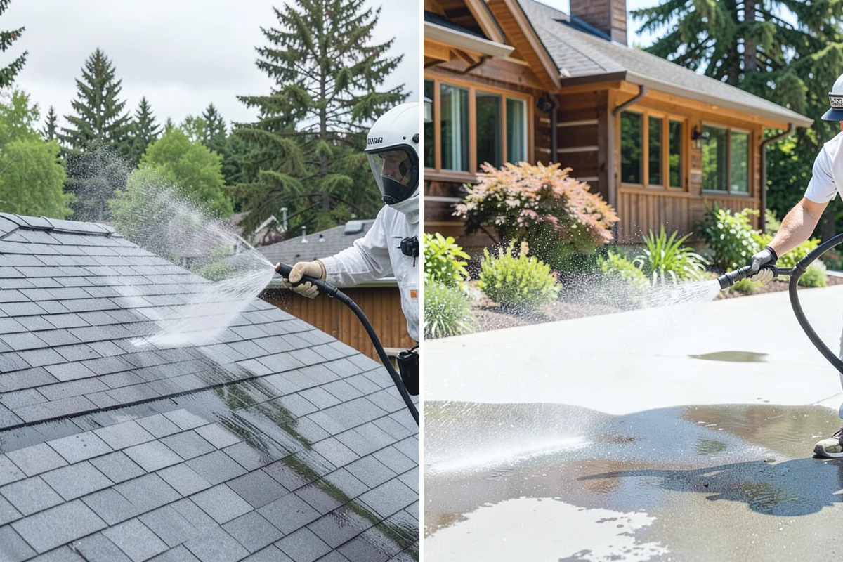 Roof Maintenance Cleaning in Des Moines, King County, WA - Inspect the roof for new growth, debris, and wear