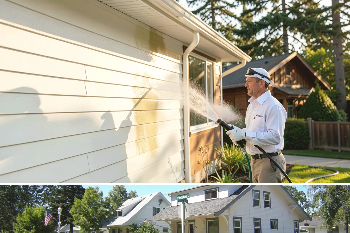 Roof Maintenance Cleaning in DuPont, Pierce County, WA - Twice-yearly visits in spring and fall keep the roof ahead of the region's relentless growth cycle.