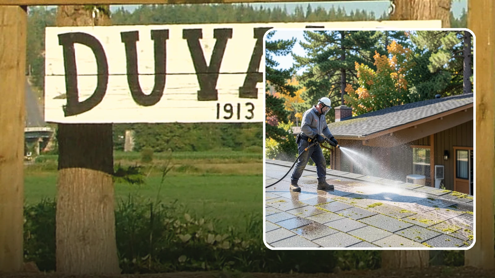 Roof Maintenance Cleaning in Duvall, King County, WA - A recurring roof maintenance cleaning that keeps moss, algae, and debris in check across Washington's long wet season.