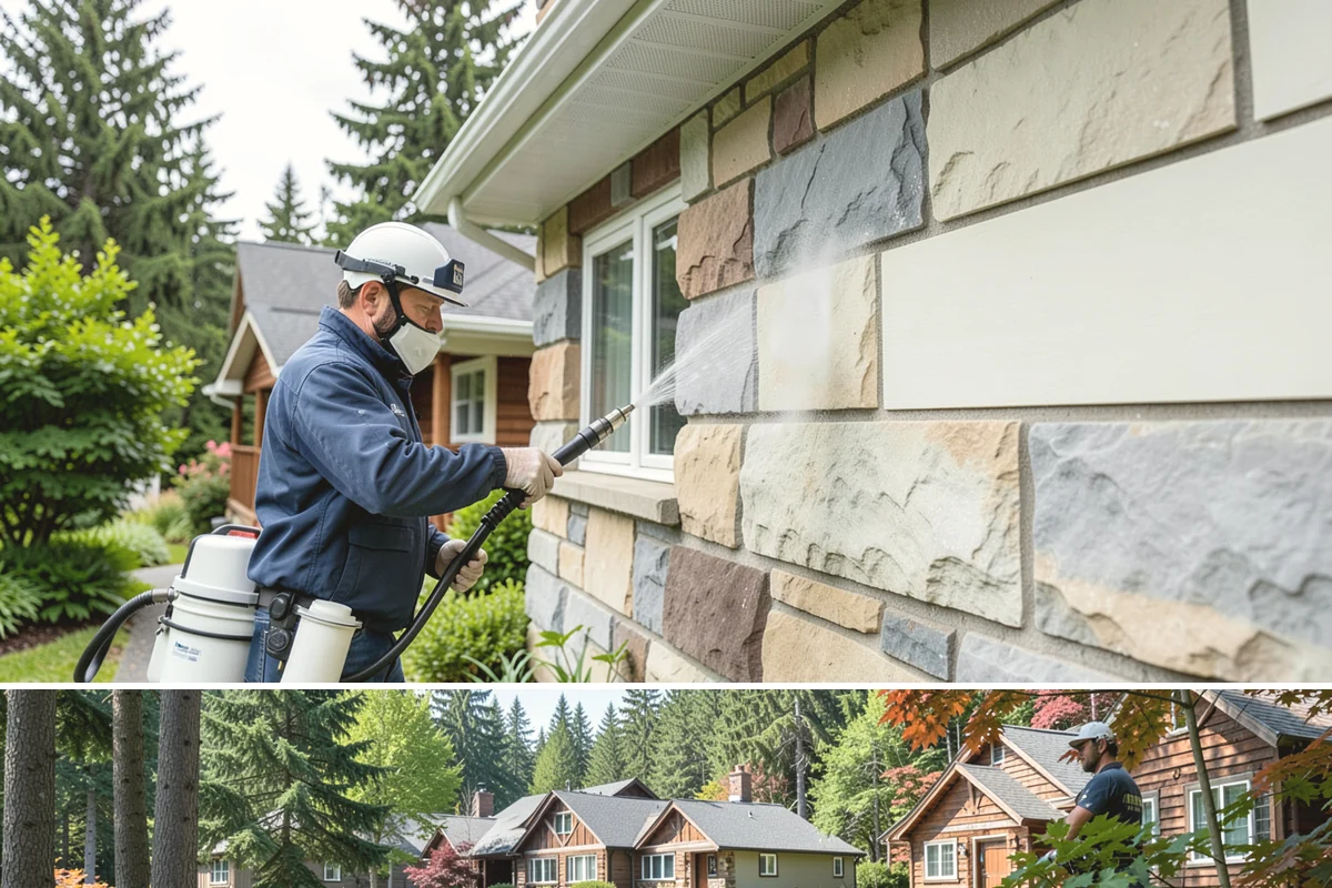 Roof Maintenance Cleaning in Edgewood, Pierce County, WA - Twice-yearly visits in spring and fall keep the roof ahead of the region's relentless growth cycle.