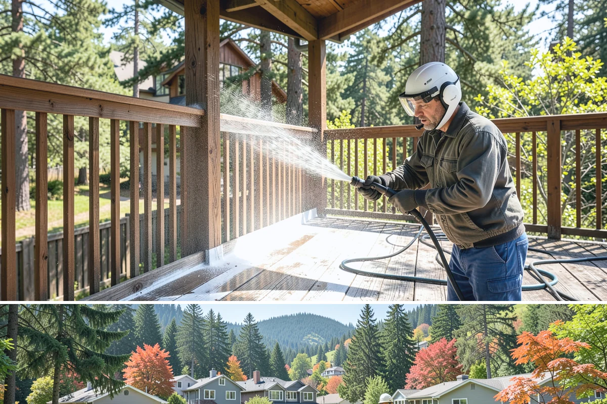Roof Maintenance Cleaning in Fircrest, Pierce County, WA - Twice-yearly visits in spring and fall keep the roof ahead of the region's relentless growth cycle.