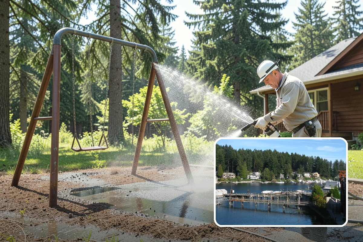 Roof Maintenance Cleaning in Gig Harbor, Pierce County, WA - Keeps moss and algae from re-establishing between deep cleans