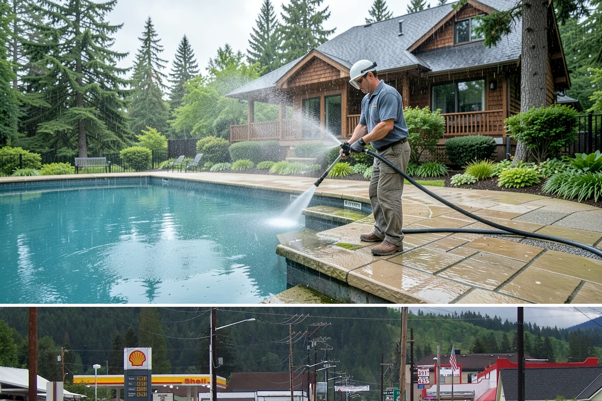 Roof Maintenance Cleaning in Granite Falls, Snohomish County, WA - Twice-yearly visits in spring and fall keep the roof ahead of the region's relentless growth cycle.