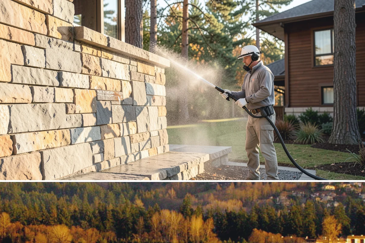 Roof Maintenance Cleaning in Kenmore, King County, WA - Twice-yearly visits in spring and fall keep the roof ahead of the region's relentless growth cycle.