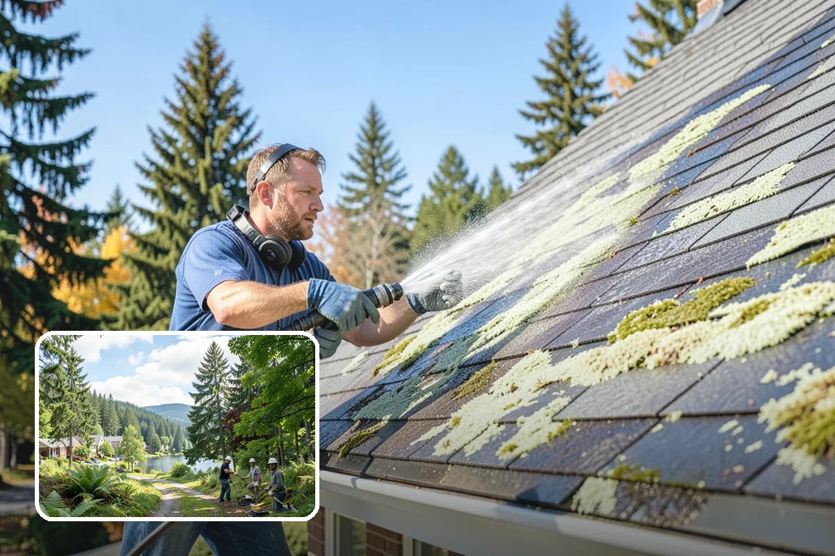 Roof Maintenance Cleaning in Lake Forest Park, King County, WA - Keeps moss and algae from re-establishing between deep cleans