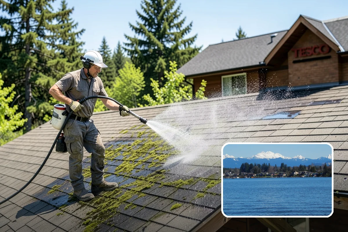 Roof Maintenance Cleaning in Lake Stevens, Snohomish County, WA - Keeps moss and algae from re-establishing between deep cleans