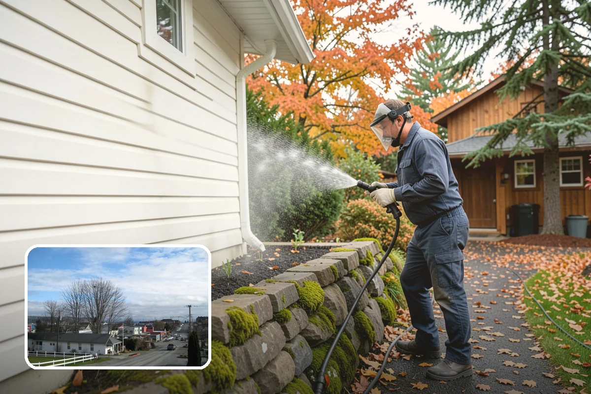 Roof Maintenance Cleaning in Langley, Island County, WA - Keeps moss and algae from re-establishing between deep cleans