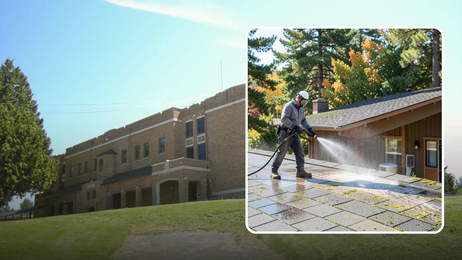 Roof Maintenance Cleaning in Maple Valley, King County, WA - A recurring roof maintenance cleaning that keeps moss, algae, and debris in check across Washington's long wet season.