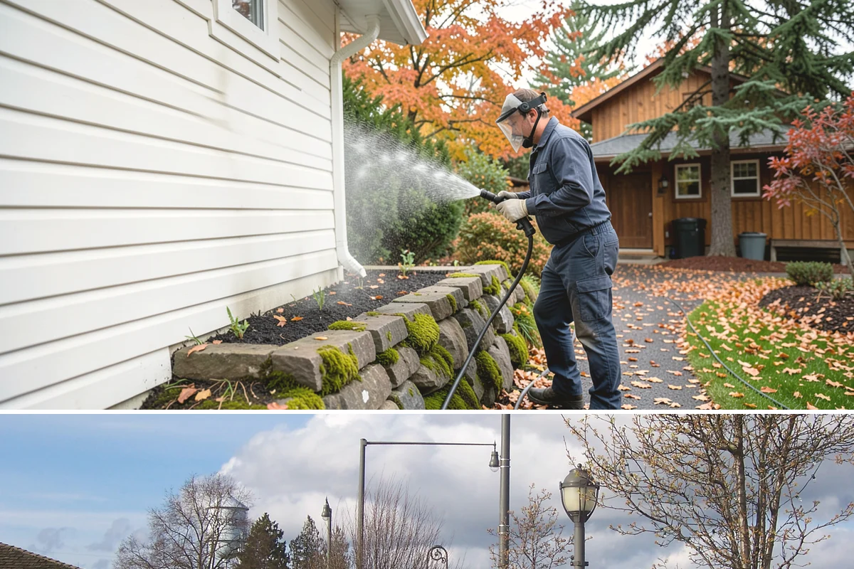 Roof Maintenance Cleaning in Marysville, Snohomish County, WA - Twice-yearly visits in spring and fall keep the roof ahead of the region's relentless growth cycle.