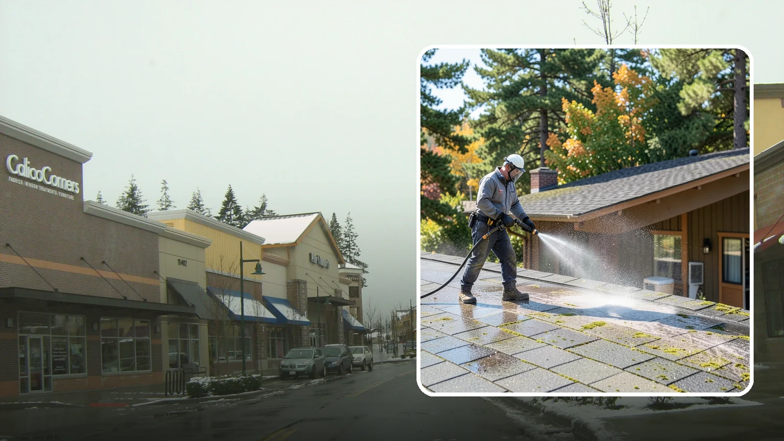 Roof Maintenance Cleaning in Mill Creek, Snohomish County, WA - A recurring roof maintenance cleaning that keeps moss, algae, and debris in check across Washington's long wet season.