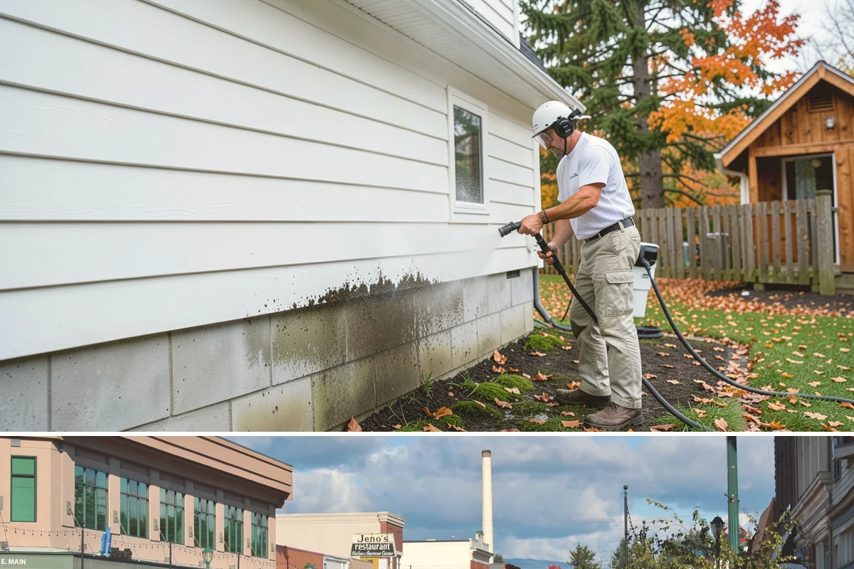 Roof Maintenance Cleaning in Monroe, Snohomish County, WA - Twice-yearly visits in spring and fall keep the roof ahead of the region's relentless growth cycle.