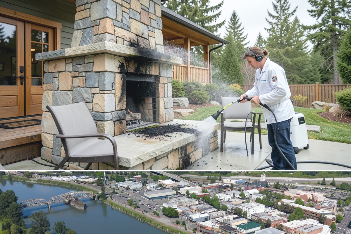 Roof Maintenance Cleaning in Mount Vernon, Skagit County, WA - Twice-yearly visits in spring and fall keep the roof ahead of the region's relentless growth cycle.