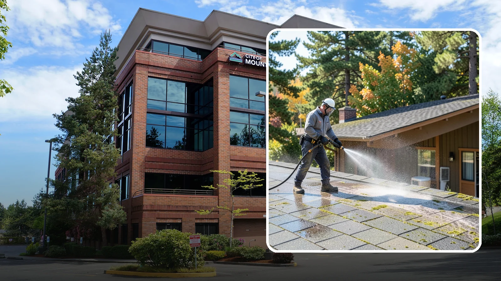 Roof Maintenance Cleaning in Mountlake Terrace, Snohomish County, WA - A recurring roof maintenance cleaning that keeps moss, algae, and debris in check across Washington's long wet season.