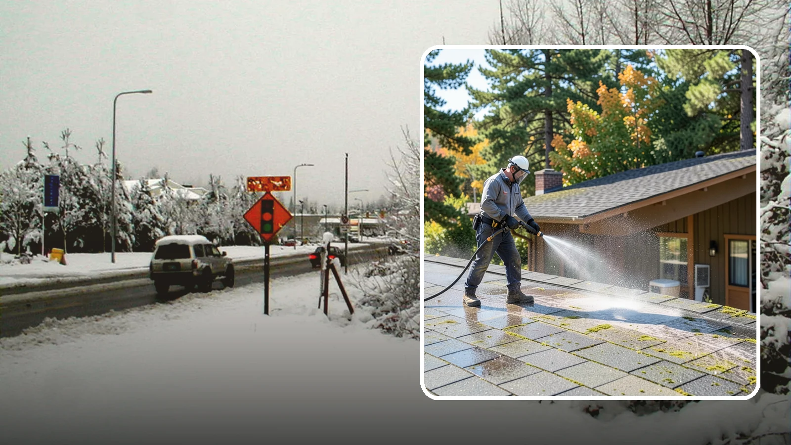 Roof Maintenance Cleaning in Newcastle, King County, WA - A recurring roof maintenance cleaning that keeps moss, algae, and debris in check across Washington's long wet season.