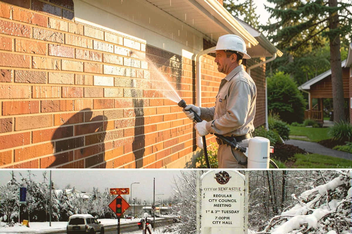 Roof Maintenance Cleaning in Newcastle, King County, WA - Twice-yearly visits in spring and fall keep the roof ahead of the region's relentless growth cycle.