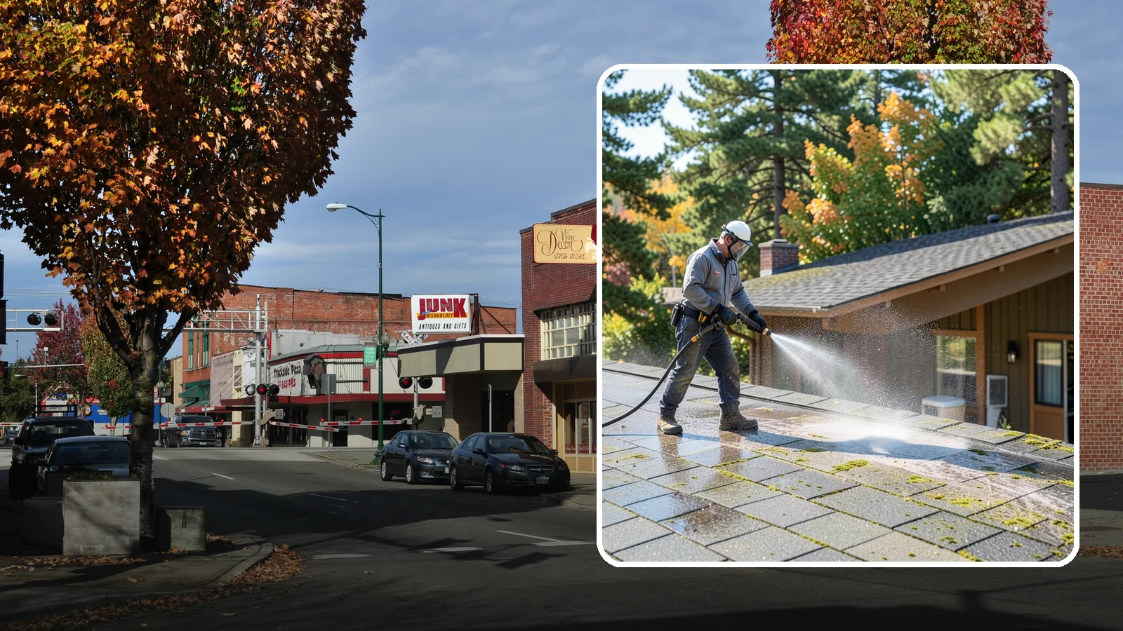 Roof Maintenance Cleaning in Puyallup, Pierce County, WA - A recurring roof maintenance cleaning that keeps moss, algae, and debris in check across Washington's long wet season.