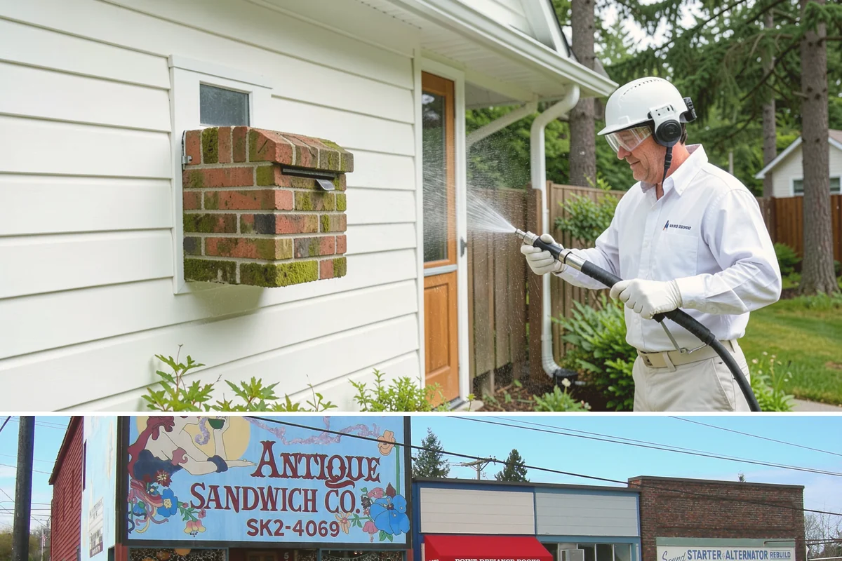 Roof Maintenance Cleaning in Ruston, Pierce County, WA - Twice-yearly visits in spring and fall keep the roof ahead of the region's relentless growth cycle.