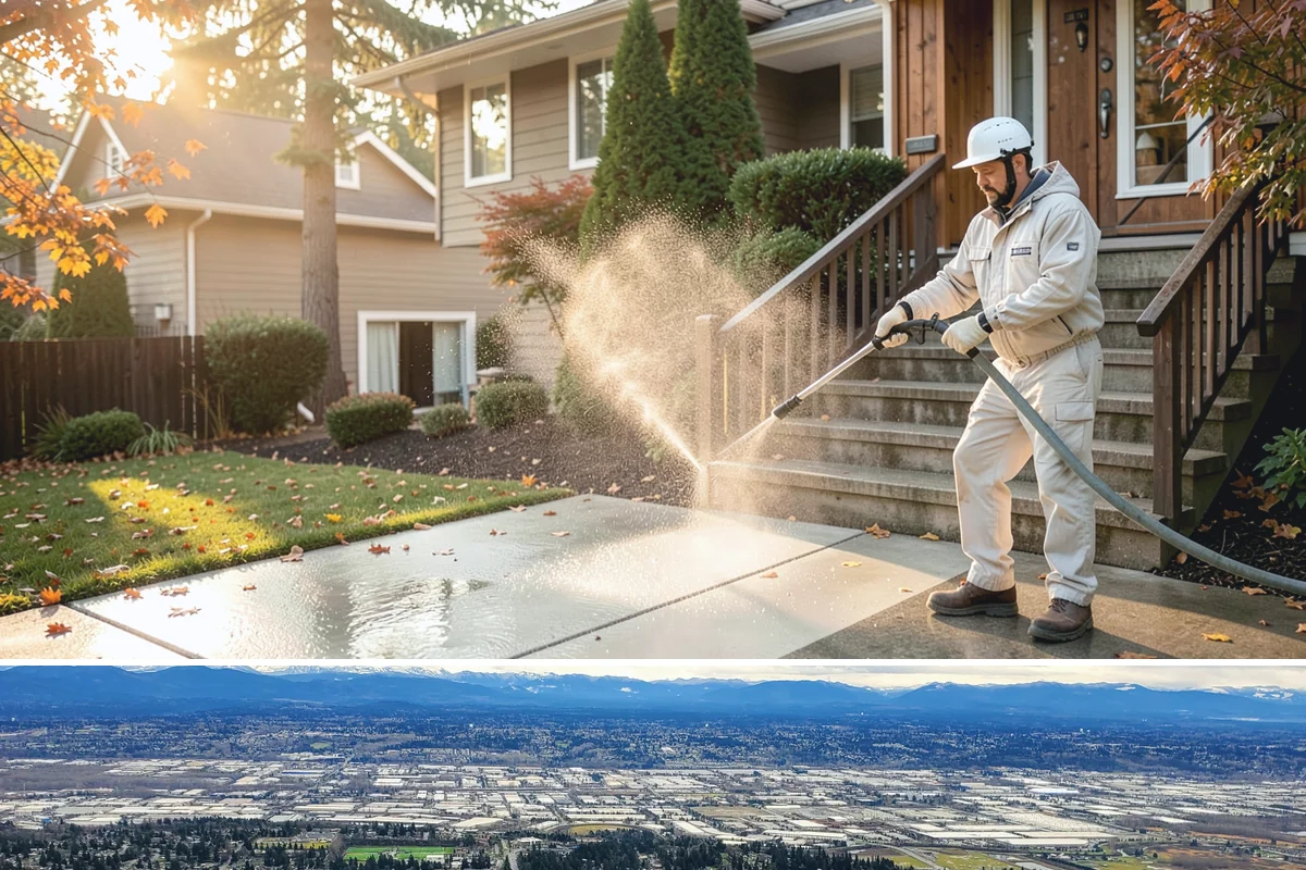 Roof Maintenance Cleaning in SeaTac, King County, WA - Twice-yearly visits in spring and fall keep the roof ahead of the region's relentless growth cycle.