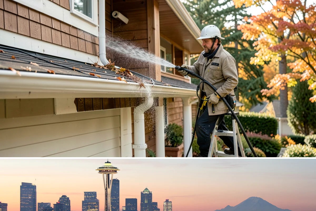 Roof Maintenance Cleaning in Seattle, King County, WA - Twice-yearly visits in spring and fall keep the roof ahead of the region's relentless growth cycle.